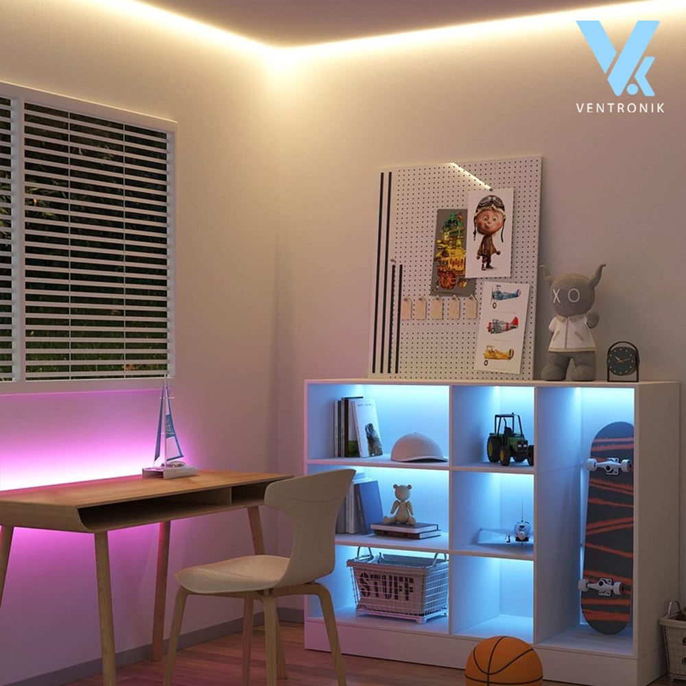 Tira de luz LED RGB Bluetooth 5m Ventronik.