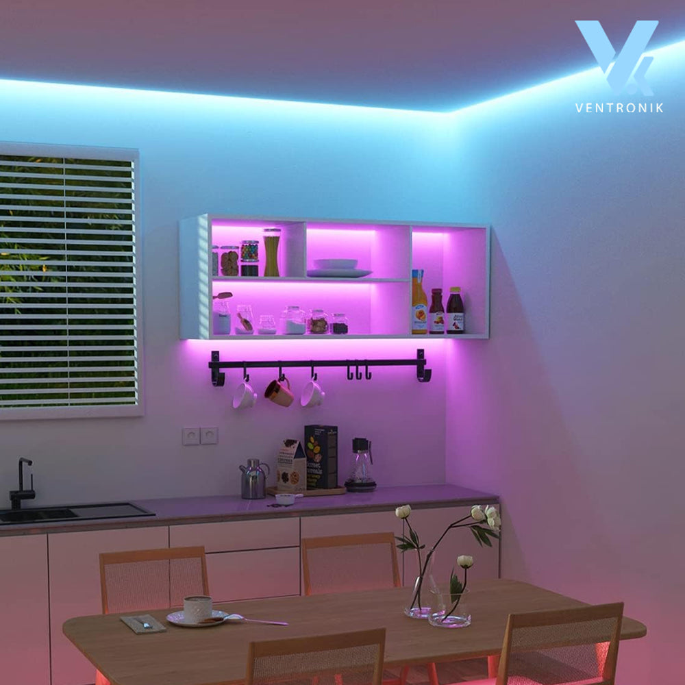 Tira de luz LED RGB Bluetooth 5m Ventronik.