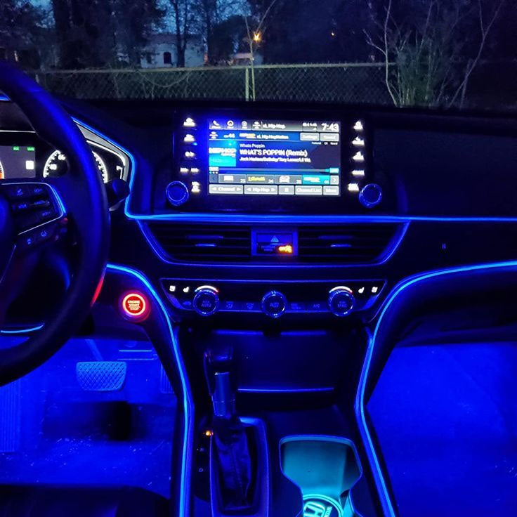 EL CABLE USB luz de neón luces coche interior de la TIRA DE LEDS